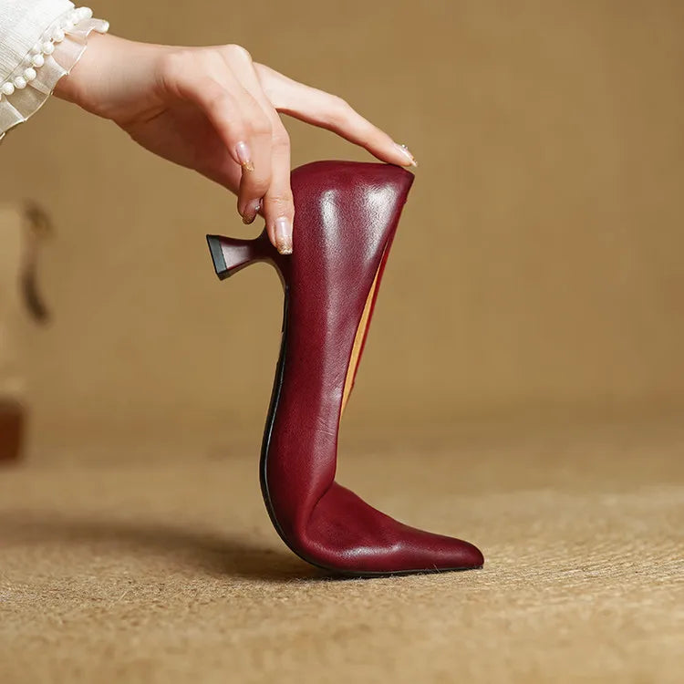 ANOK - ESCARPINS EN CUIR VÉRITABLE