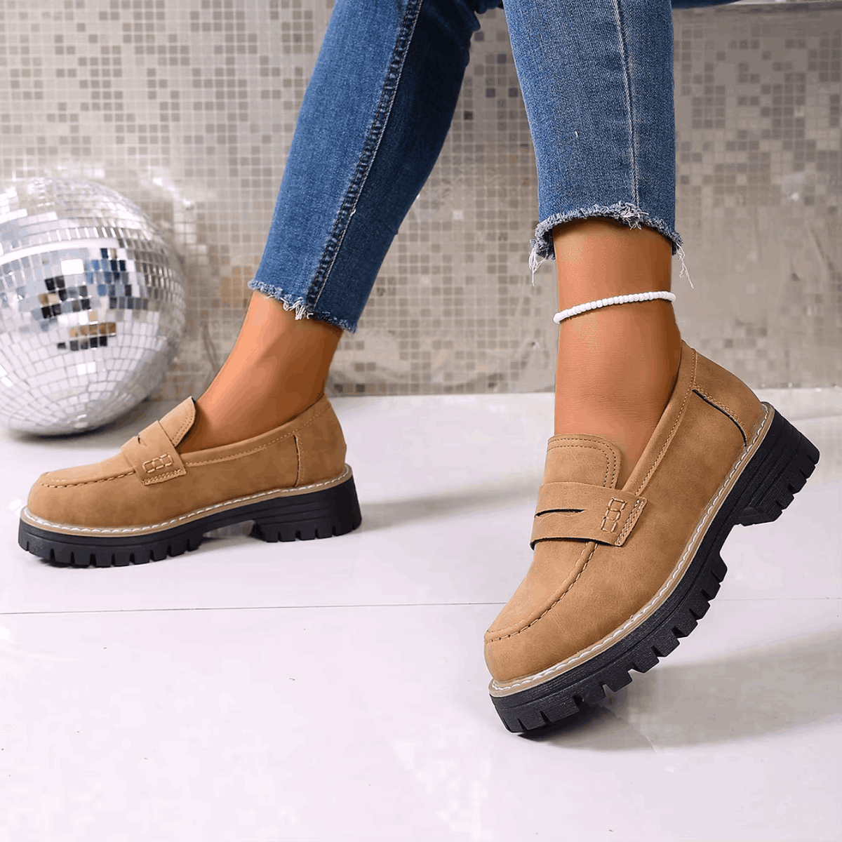 CAPUCINE - MOCASSINS À PLATEFORME STYLE COLLEGE