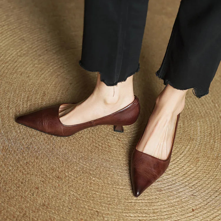 ANOK - ESCARPINS EN CUIR VÉRITABLE