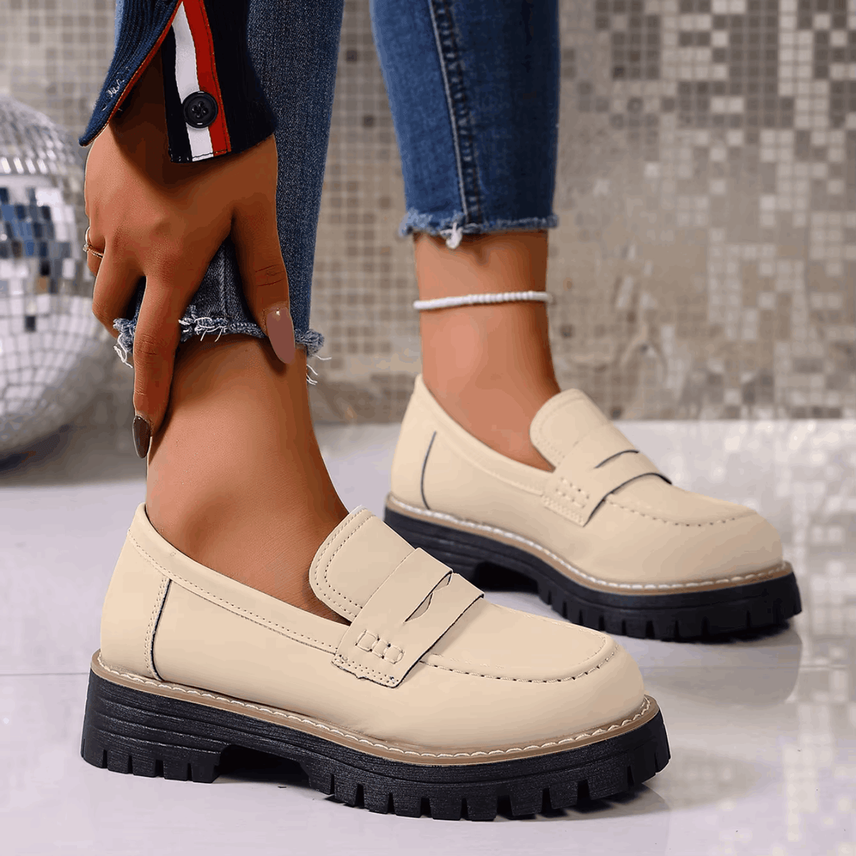 CAPUCINE - MOCASSINS À PLATEFORME STYLE COLLEGE