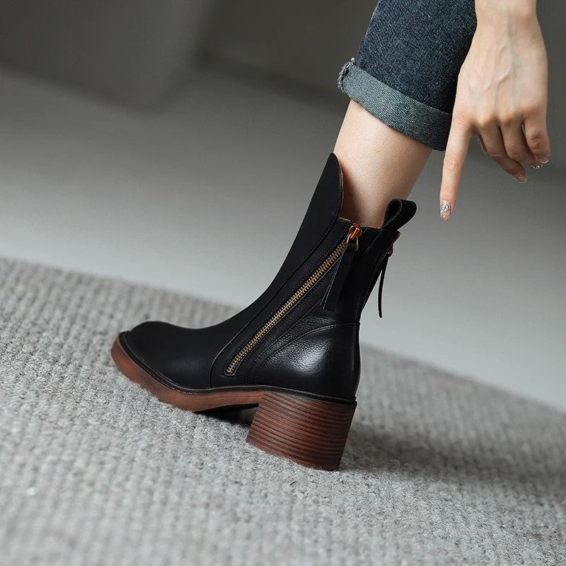 GARCIEL - BOTTINES EN CUIR