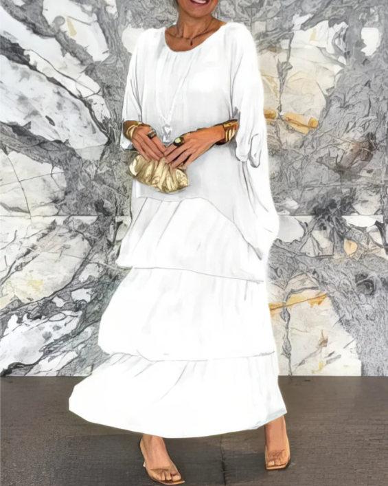 LARA - ROBE LONGUE FLUIDE ET ÉLÉGANTE