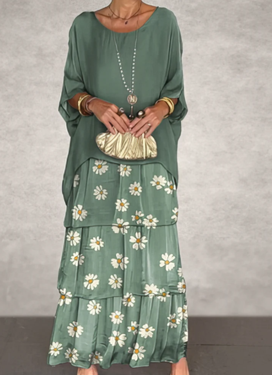 LARA - ROBE LONGUE FLUIDE ET ÉLÉGANTE