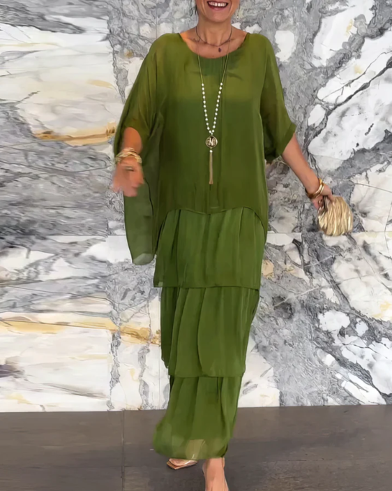 LARA - ROBE LONGUE FLUIDE ET ÉLÉGANTE