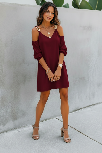 JASMIN | ROBE | BRETELLES CHAÎNES DORÉES