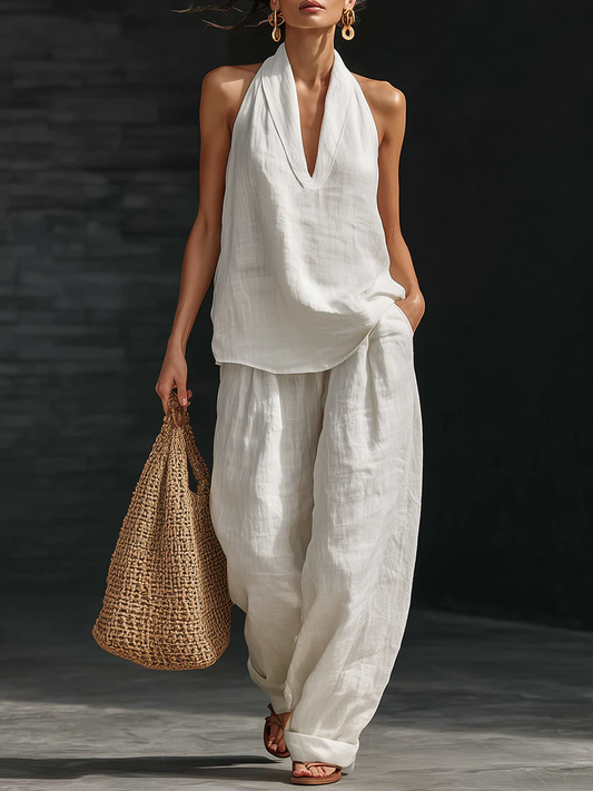 ZAPHY™ | ENSEMBLE SANS MANCHES ET PANTALON LARGE