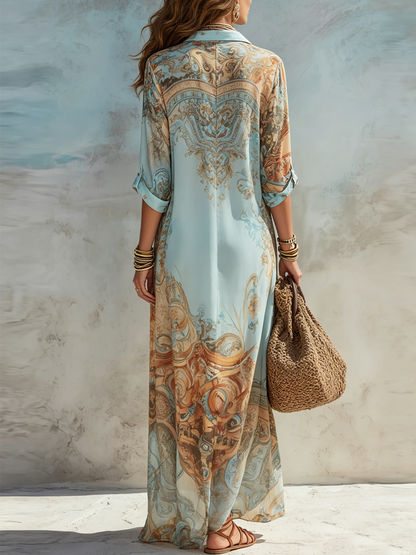 GINA - ROBE CHEMISE MEDITERRANEO