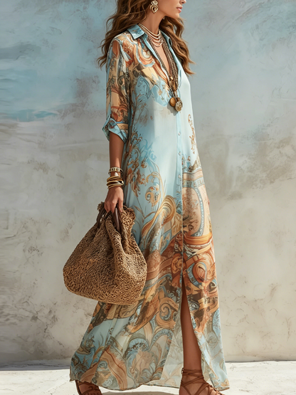 GINA - ROBE CHEMISE MEDITERRANEO