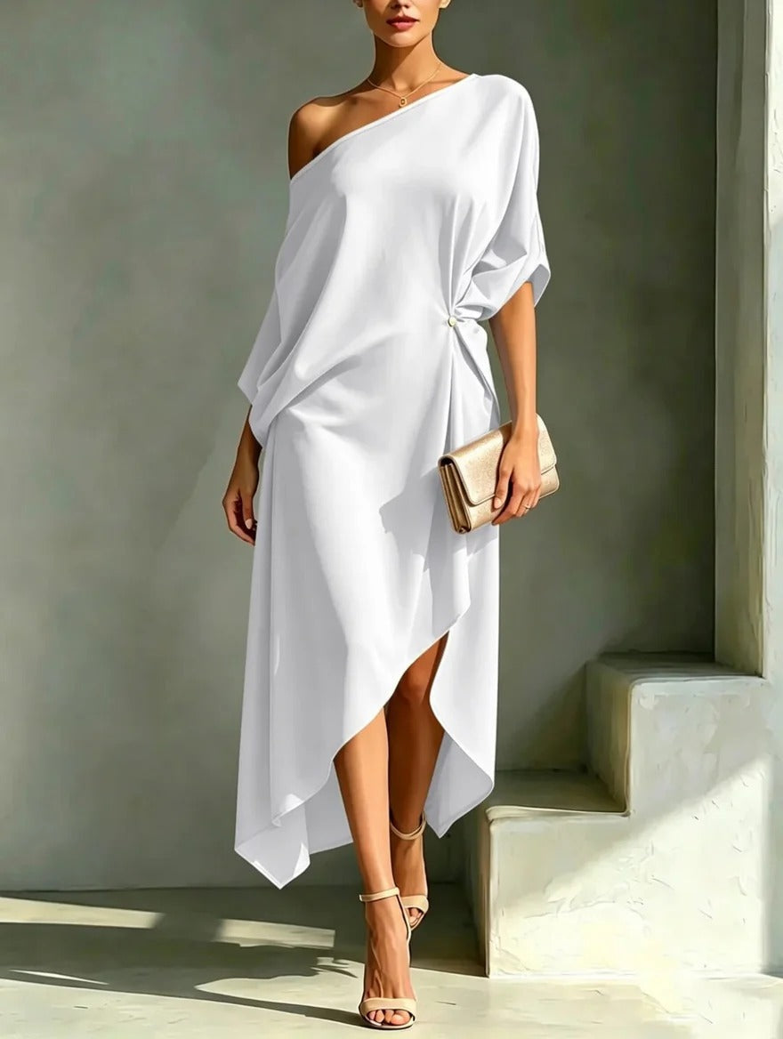 CANDICE - ROBE ASYMÉTRIQUE ÉLÉGANTE