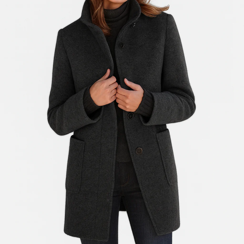 HELENA - MANTEAU EN LAINE COUPE MIDI