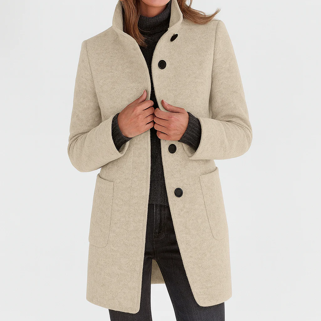 HELENA - MANTEAU EN LAINE COUPE MIDI