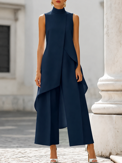 EVERLY - ENSEMBLE ÉLÉGANT DEUX PIÈCES À JAMBES LARGES
